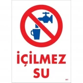 İçilmez Su Uyarı Levhası 25x35 KOD:407 thumbnail 2