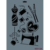 Rich New Seri N-324 Stencil 35x25 cm thumbnail 1
