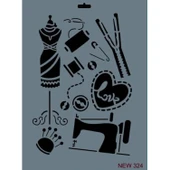 Rich New Seri N-324 Stencil 35x25 cm thumbnail 2