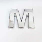 Cemax M Harfi  3,75 cm Krom Yapışkanlı thumbnail 3