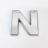 Cemax N Harfi  3,75 cm Krom Yapışkanlı thumbnail 1