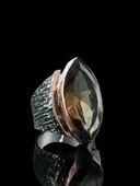 Mekik Zultanit Taş Özel Tasarım El Üretim 925 Gümüş Yüzük thumbnail 4