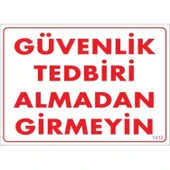 Güvenli Tedbiri Uyarı Levhası 25x35 KOD:1412 thumbnail 3