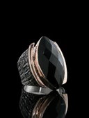 Mekik Oniks Taşlı Özel Tasarım El Üretim 925 Gümüş Yüzük thumbnail 4