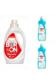 Boron sıvı deterjan beyazlar için 1,69 litre 26 yıkama+2 adet AQUABOR bulaşık deterjanı. thumbnail 1