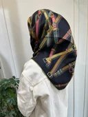 Belli Saf İpek Eşarp 4200D (T)-01 SİYAH thumbnail 3