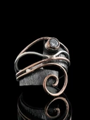 Telkari El İşçiliği Zirkon Özel Tasarım 925 Gümüş Yüzük thumbnail 4