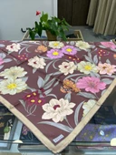 Belli Saf İpek Eşarp 4219D (T)-51 KIZIL KAHVE thumbnail 3