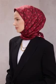 Belli Saf İpek Eşarp 42204(T) 55 Bordo thumbnail 1
