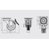 HTS 334 50X20 Tablalı Döner Frenli Teker thumbnail 4