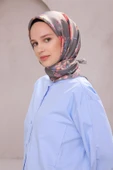 Belli Saf İpek Eşarp 4210(T) 83 Gri thumbnail 1