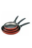 Mehtap Kırmızı 3'lü Tava Seti Kırmızı thumbnail 1