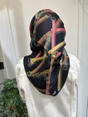 Belli Saf İpek Eşarp 4200D (T)-01 SİYAH thumbnail 1