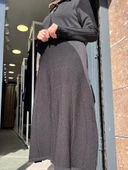 Nuss 1423 Polo Yaka Desenli Triko Elbise Siyah thumbnail 2