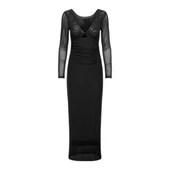 Kadın Siyah Uzun Elbise 15331585 thumbnail 6