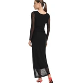 Kadın Siyah Uzun Elbise 15331585 thumbnail 5