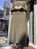 Nuss 1423 Polo Yaka Desenli Triko Elbise Zümrüt thumbnail 1