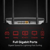 Mercusys AC12G, AC1200 Mbps Gigabit Portlu Kablosuz Dual-Band Router thumbnail 3