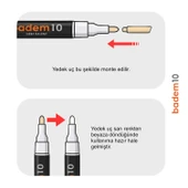 Derz Kalemi Hızlı Kuruyan Yedek Uç Su Bazlı Kokusuz Derz Dolgu Fayans Yenileme Tadilat Boyası Beyaz thumbnail 3