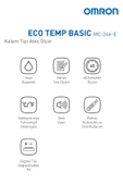Omron Eco Temp Basic, Suya Dayanıklı Beden Tipi Ateş Ölçer MC-246-E thumbnail 2
