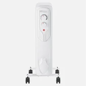 1500W Termostatlı 7 Dilim Yağlı Radyatör – Sessiz ve Etkili Isıtma Çözümü / Beyaz thumbnail 5