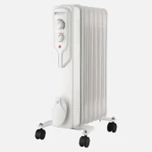 1500W Termostatlı 7 Dilim Yağlı Radyatör – Sessiz ve Etkili Isıtma Çözümü / Beyaz thumbnail 2