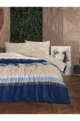 Cotton Box Flanel Nevresim Takımı Bluelıne Lacıvert Çift Kişilik thumbnail 1