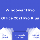 Windows 11 Pro '' Office 2021 Pro Plus 32-64 Bit Türkçe-İngilizce Global Destekli - 1