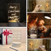 BUFFER® USB Kablolu Işıklı Kendiliğinden Beyaz Kalemli-Silgili Kreatif 3D Görselleştirme LED Lambası thumbnail 1