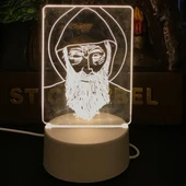 BUFFER® USB Kablolu Işıklı Kendiliğinden Beyaz Kalemli-Silgili Kreatif 3D Görselleştirme LED Lambası thumbnail 5