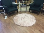 Giz Home Alaska Peluş Post Halı 120x120 Pudra - 1