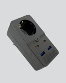 Akım Korumalı Priz 4 USB Type C Destekli Yüksek Isı Dayanımlı thumbnail 5