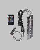 48 LED Araç İçi RGB Şerit Aydınlatma Müzik Senkron USB Kumandalı Set thumbnail 2
