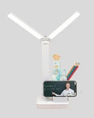 Kalemlik ve Telefon Standlı Masa Lambası – Kısılabilir LED Işık, Göz Dostu Tasarım thumbnail 3