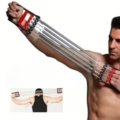 BUFFER® Göğüs Genişletme ve Kuvvet Egzersiz Aleti – 5 Yaylı 5 Kademeli Ayarlanabilir Fitness ve Kuvvet Antrenmanı Ekipmanı thumbnail 3