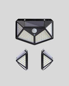 Solar Bahçe Lambası 100 LED Hareket Sensörlü Güneş Enerjili Aydınlatma thumbnail 5