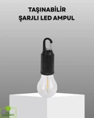 Şarjlı Kancalı LED Lamba – Kamp, Balkon ve Acil Durum Işığı thumbnail 1