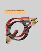 1200A Güçlü Akü Takviye Kablosu 2m Büyük Maşalı Acil Yardım thumbnail 4