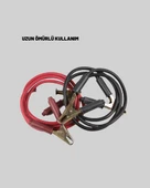 1200 Amper Jumper Kablo 2 Metre Bakır Uçlu Araç Takviye Seti thumbnail 2