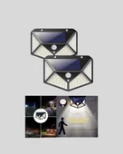 Solar Bahçe Lambası 100 LED Hareket Sensörlü Güneş Enerjili Aydınlatma thumbnail 3