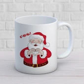 Ho Ho Ho Yazılı Yılbaşı Temalı Hediyelik Baskılı Kupa thumbnail 1