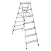 SM Saraylı 7+7 Çift Taraflı Alüminyum Merdiven thumbnail 1