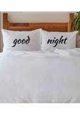 Elbasan Tekstil 2 Adet Good Nightg Tasarım Yastık Kılıfı 30x50 Cm thumbnail 3