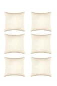 Elbasan Tekstil 6 Adet Punch Keten Kırlent Kılıfı Bej 43 x 43 cm thumbnail 1