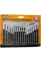REALÖZS ÖZS-10477 SAATÇİ VE TELEFONCU TORNAVİDA SETİ 16 PARÇA  SET - 1