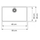 GL General 40x60 Antrasit Petek Dokulu Çelik Mutfak Eviyesi 304 Paslanmaz Çelik 1mm thumbnail 2