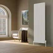 Lojimax Alüminyum Çift Panel Dikey Radyatör Bella Double 1800x286mm 5 Dilim Dokulu Antrasit Gri | 1620 W Yüksek Isıl Güç | 5 Yıl Üretici Garantisi thumbnail 3