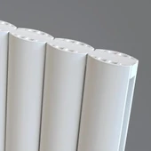 Lojimax Alüminyum Çift Panel Yatay Radyatör Otis Double 600x828mm 8 Dilim Dokulu Beyaz | 1282 W Yüksek Isıl Güç | 5 Yıl Üretici Garantisi thumbnail 2