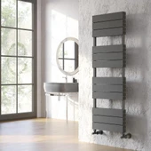 Lojimax Alüminyum Çift Panel Dekoratif Havlupan Benoit Double 1100x500mm 9 Dilim Dokulu Antrasit Gri | 1204 W Yüksek Isıl Güç | 5 Yıl Üretici Garantisi thumbnail 1