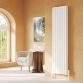 Lojimax Alüminyum Çift Panel Dikey Radyatör Bella Double 1800x286mm 5 Dilim Dokulu Antrasit Gri | 1620 W Yüksek Isıl Güç | 5 Yıl Üretici Garantisi thumbnail 4